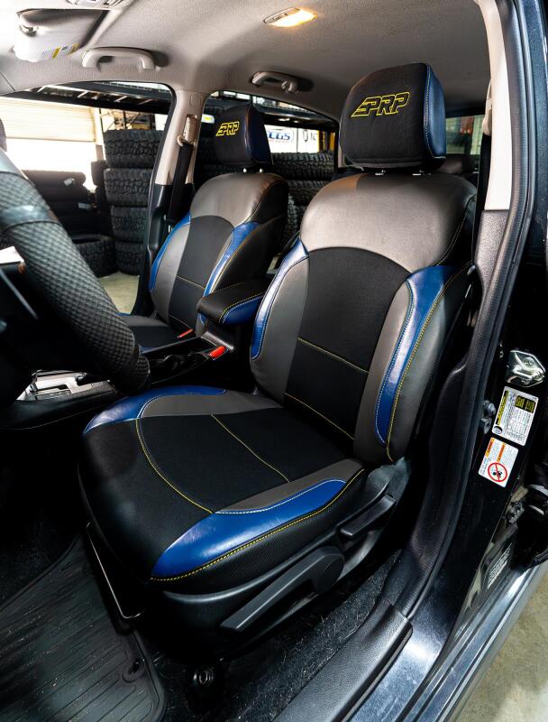 Subaru XV Crosstrek Console Cover - Center - PRP Seats - Black w/ Red Stitch - `13-`17